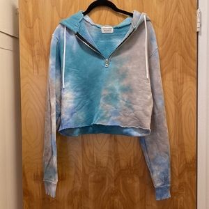 Cotton Citizen x Soul Cycle Cropped Half Zip Hoodie